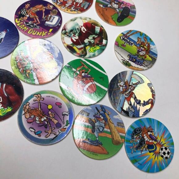 14 Assorted Sports Theme POGS - Picture 2 of 5